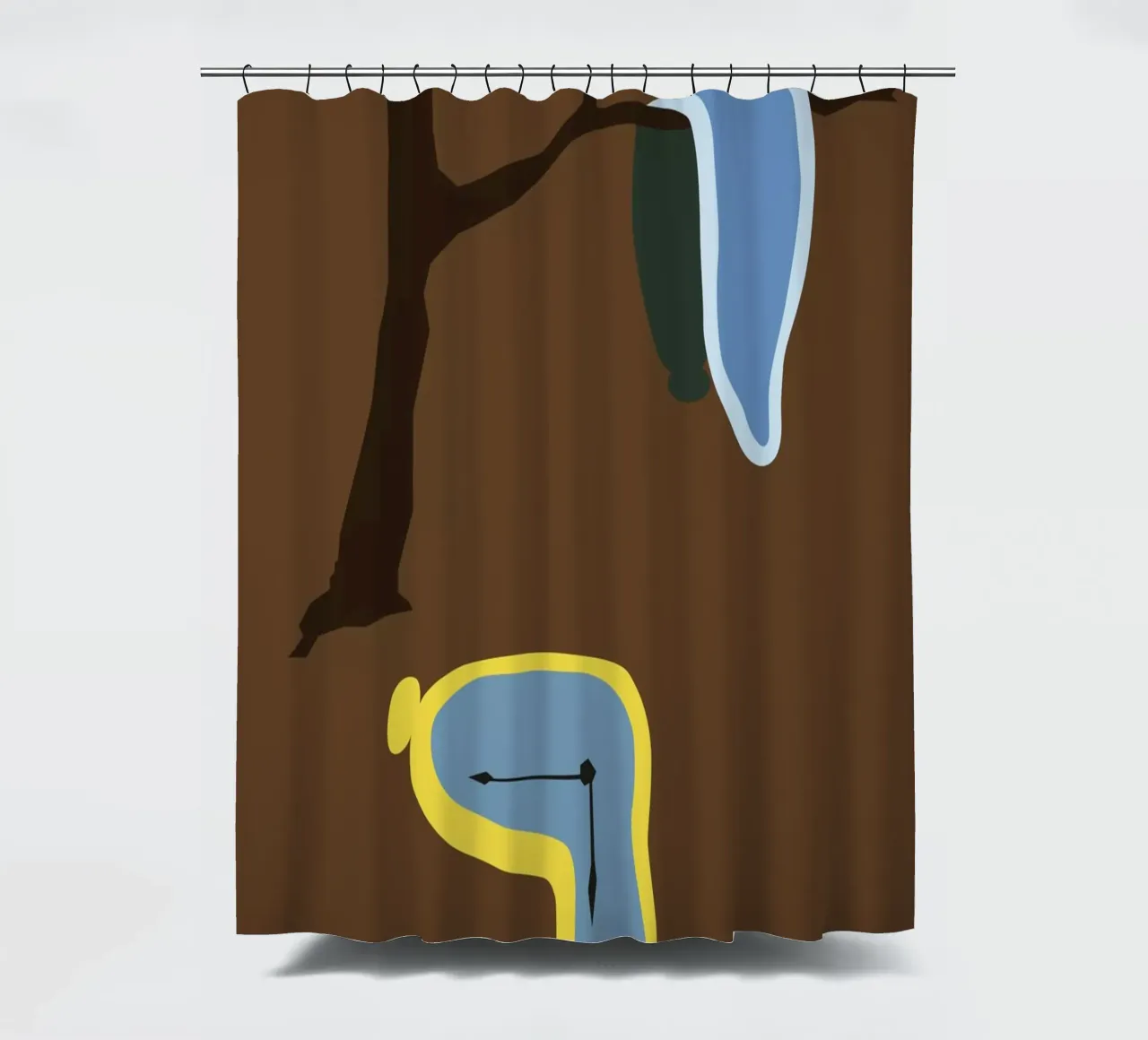 The Persistence Of Memory shower curtain by Rafa Gomes