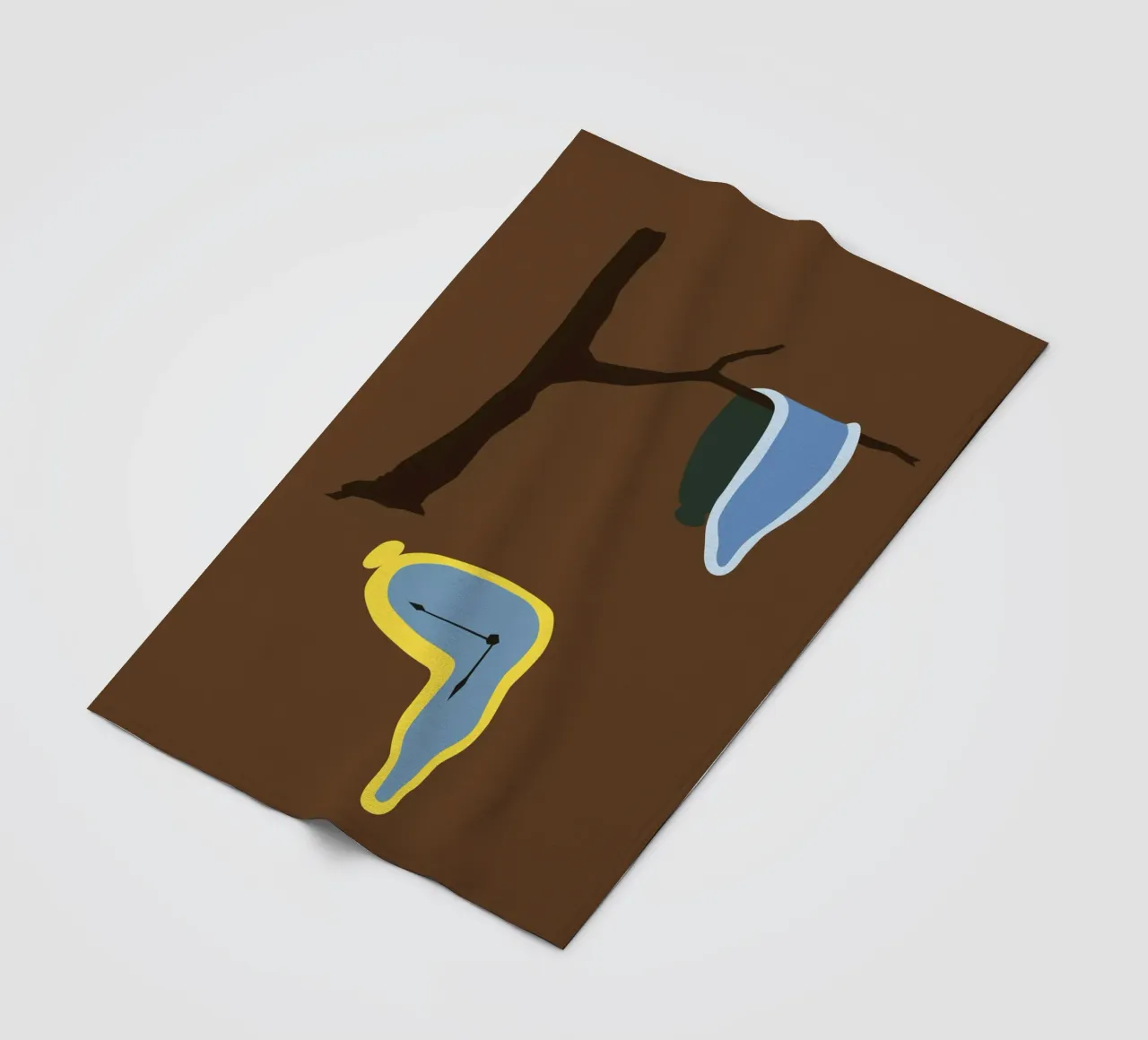 The Persistence Of Memory fleece blanket by Rafa Gomes