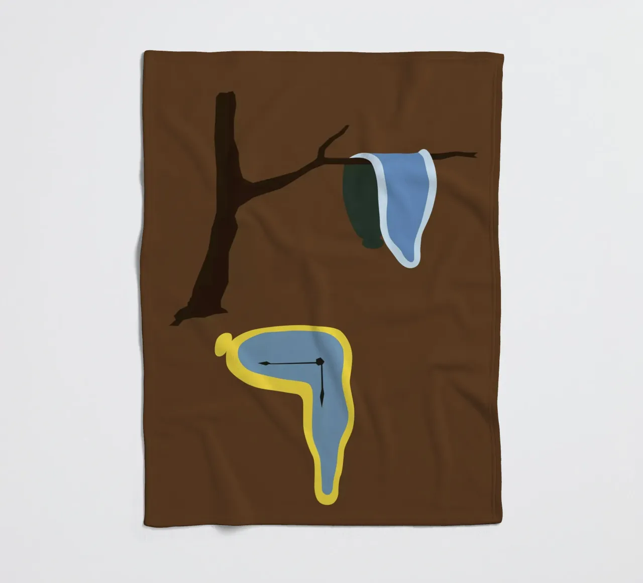 The Persistence Of Memory fleece blanket by Rafa Gomes