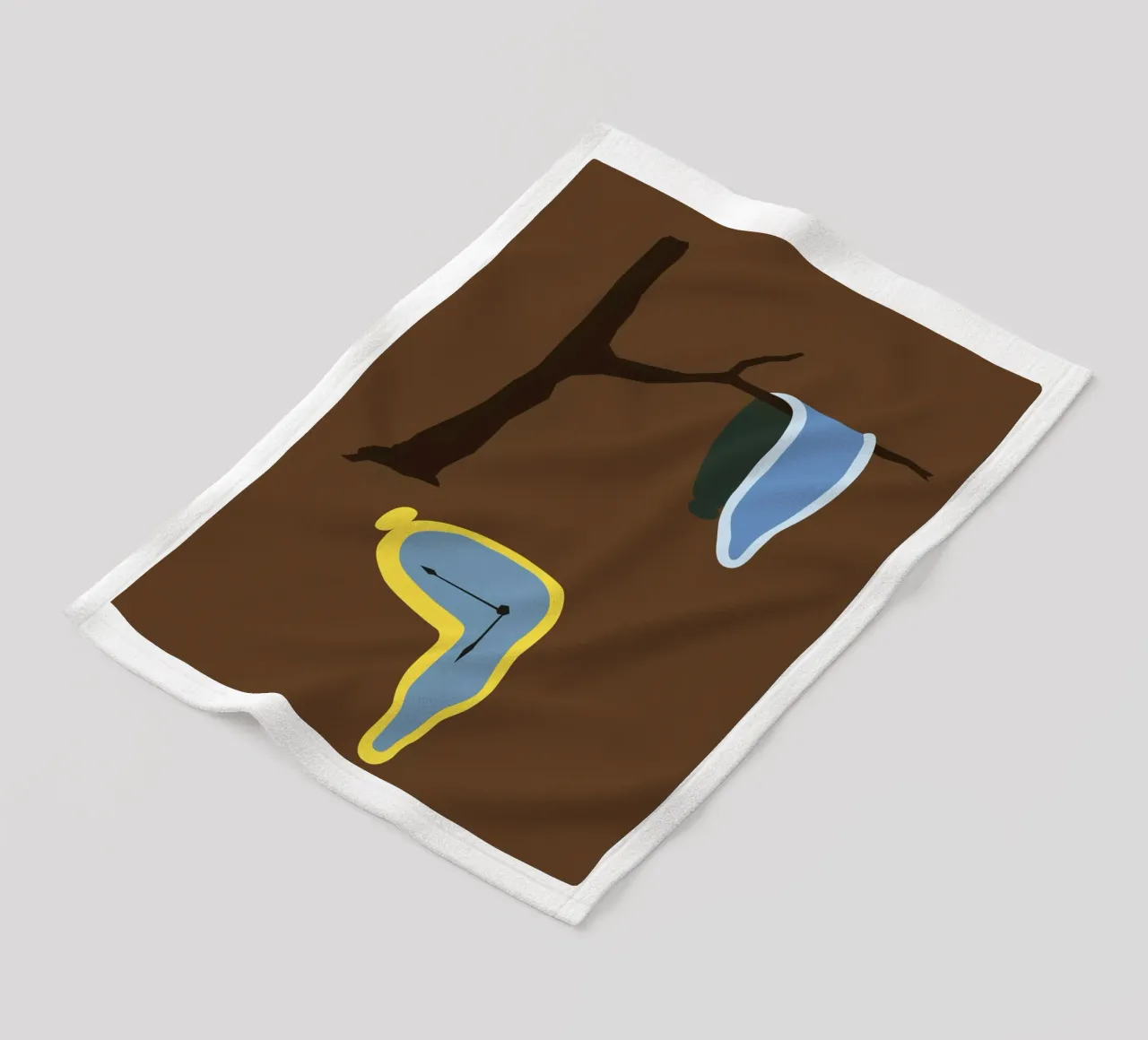 The Persistence Of Memory fleece blanket by Rafa Gomes