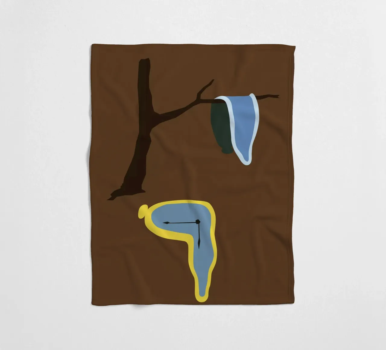 The Persistence Of Memory fleece blanket by Rafa Gomes