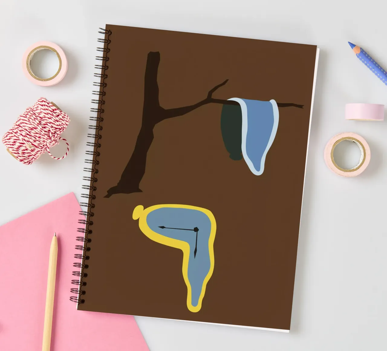 The Persistence Of Memory spiral notebook by Rafa Gomes