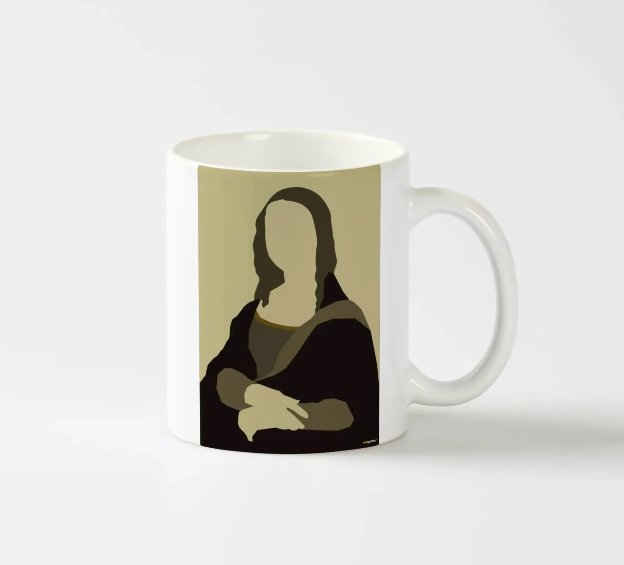 Monalisa tazza in ceramica da Rafa Gomes