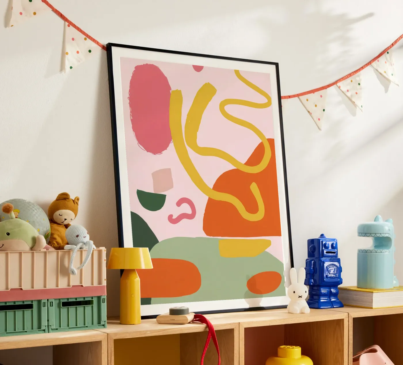 Speelse vorm Squiggle poster van Sun Riser
