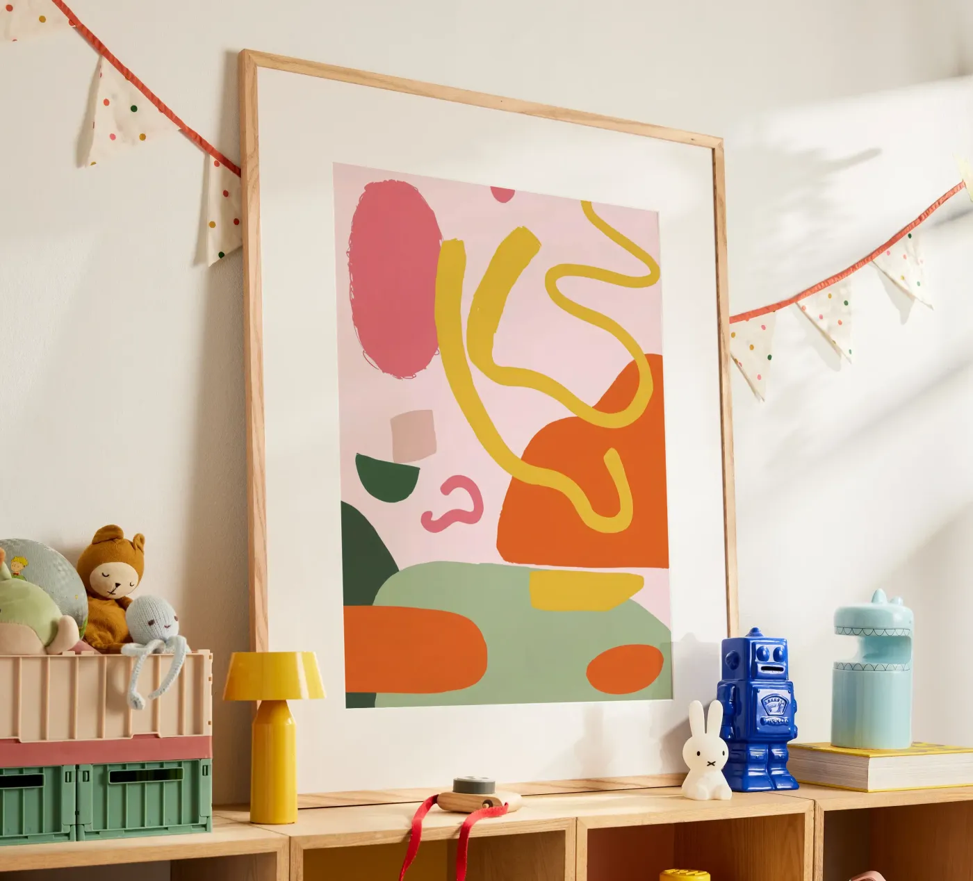 Speelse vorm Squiggle poster van Sun Riser