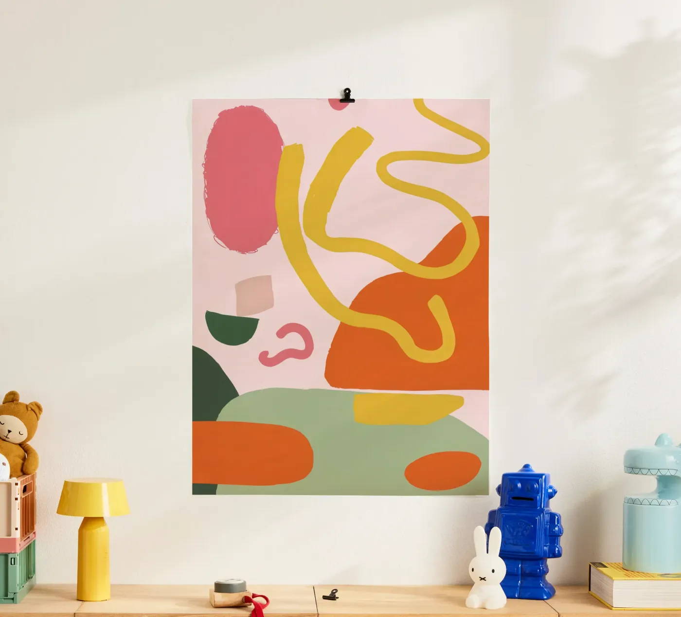 Speelse vorm Squiggle poster van Sun Riser