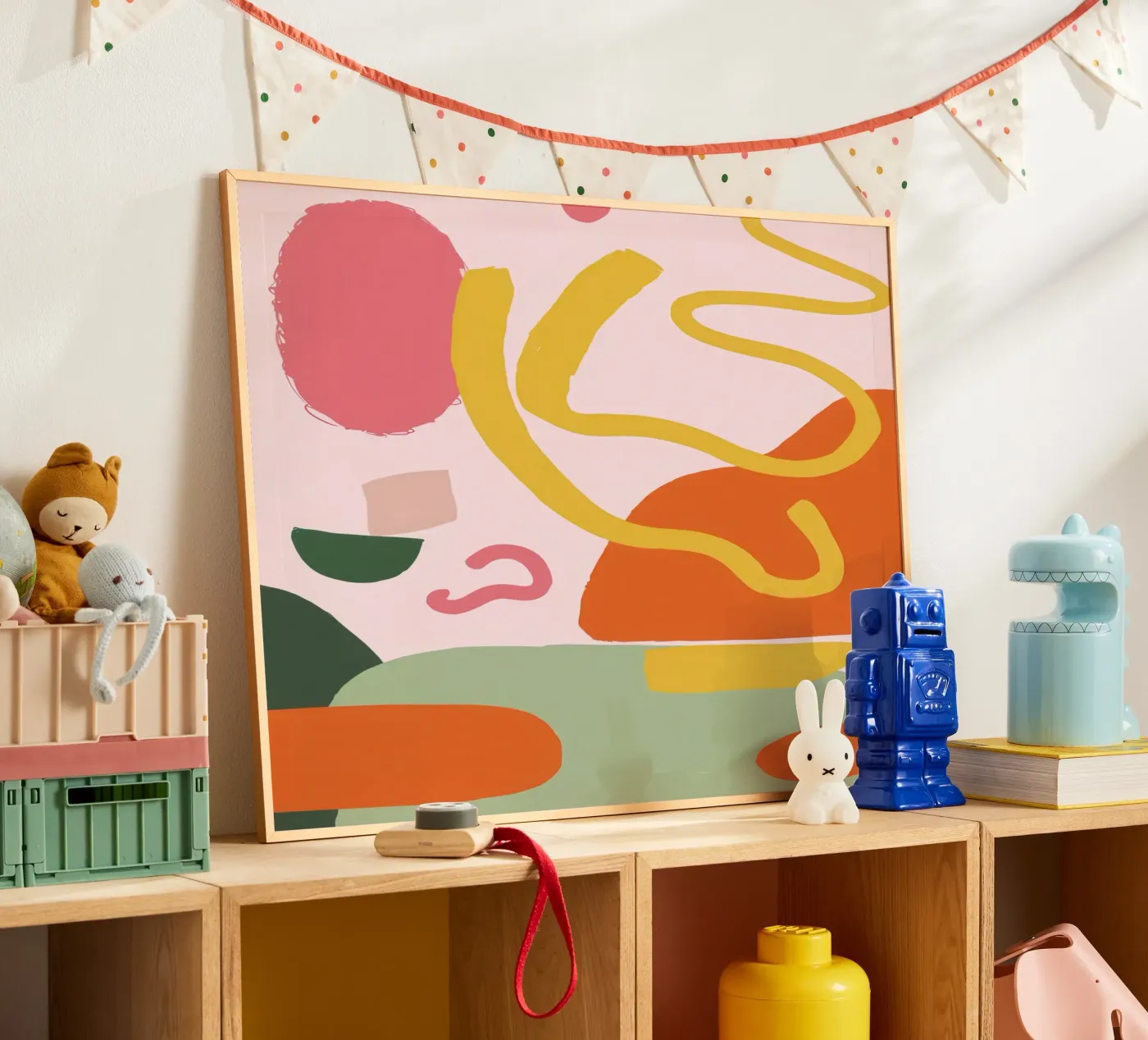 Speelse vorm Squiggle poster van Sun Riser