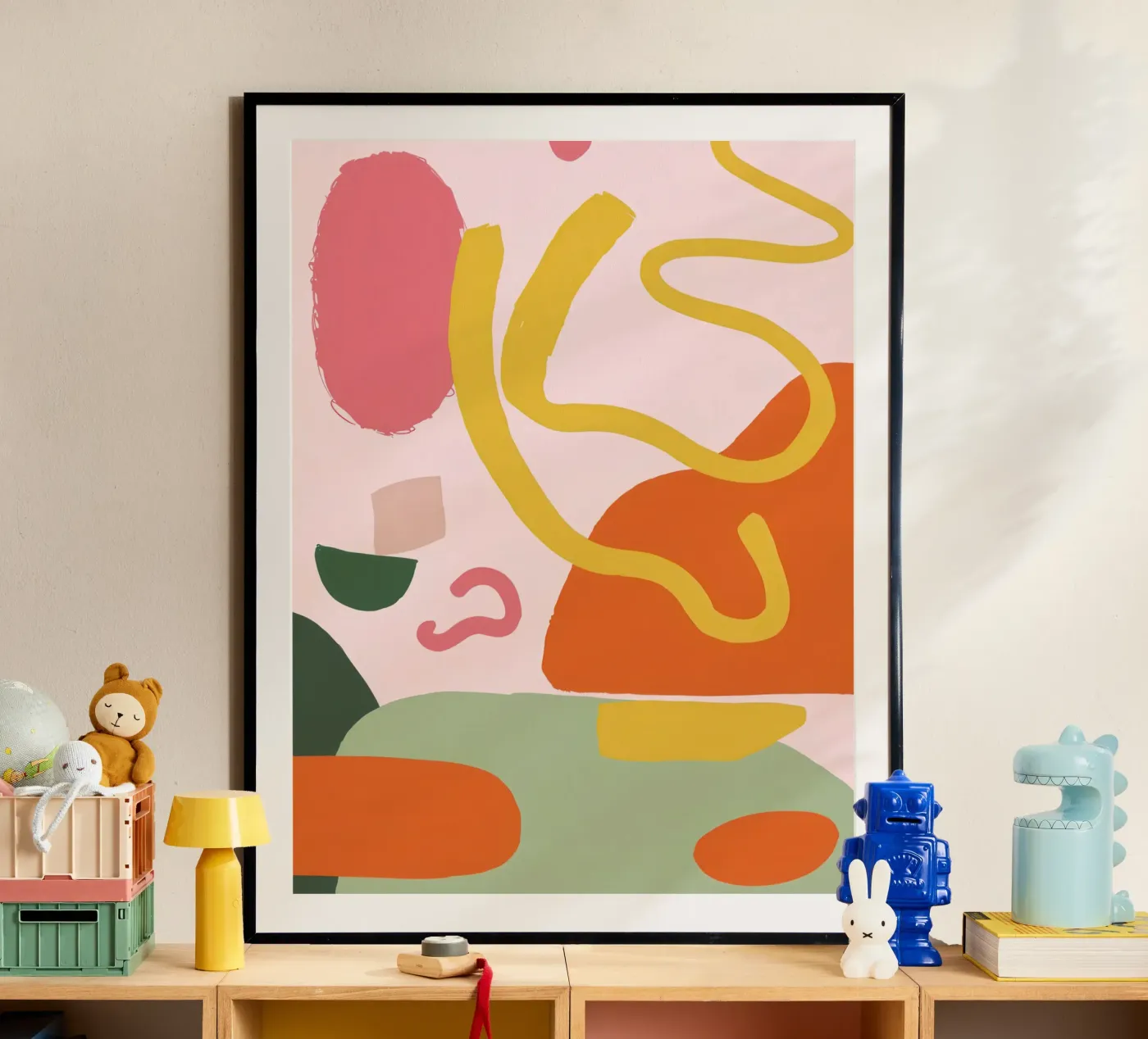 Speelse vorm Squiggle poster van Sun Riser