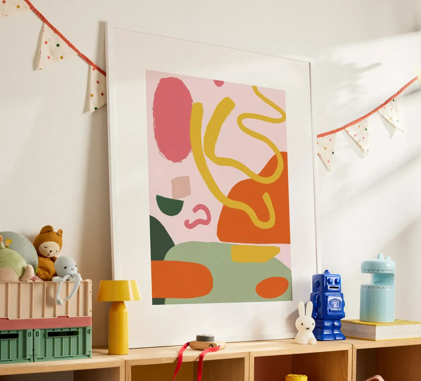 Speelse vorm Squiggle poster van Sun Riser