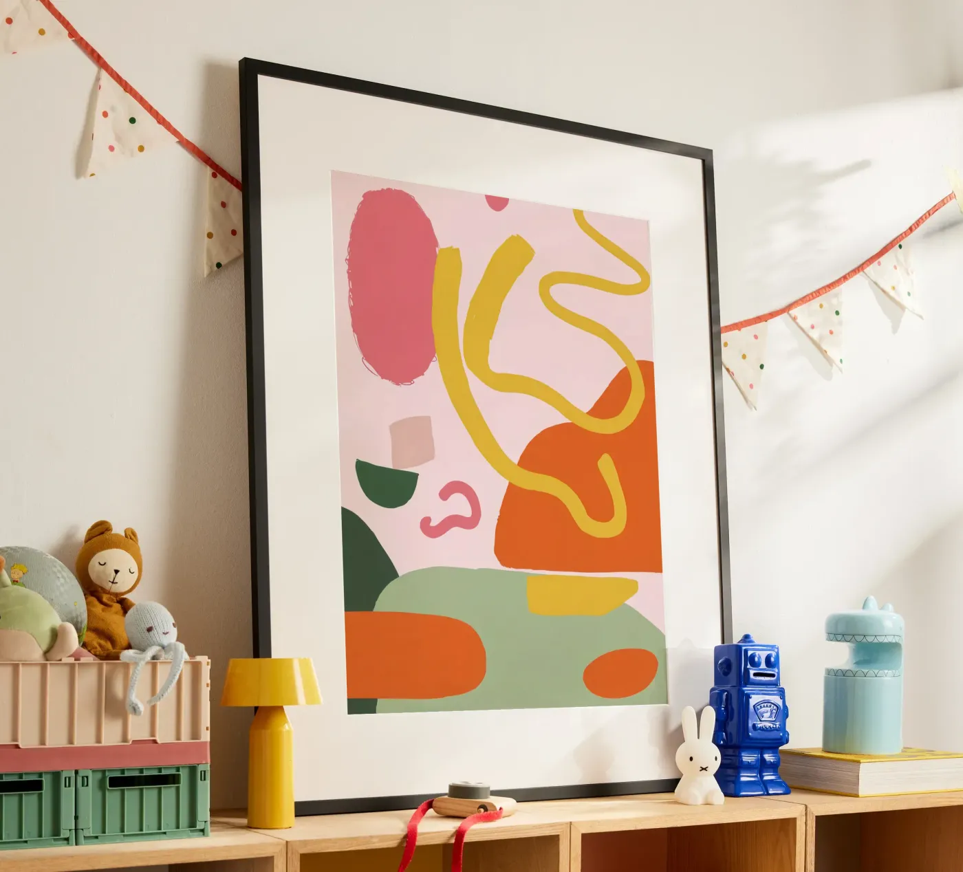 Speelse vorm Squiggle poster van Sun Riser