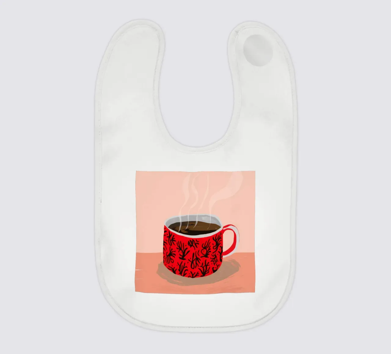 Red Patterned Mug Babylätzchen von Sun Riser