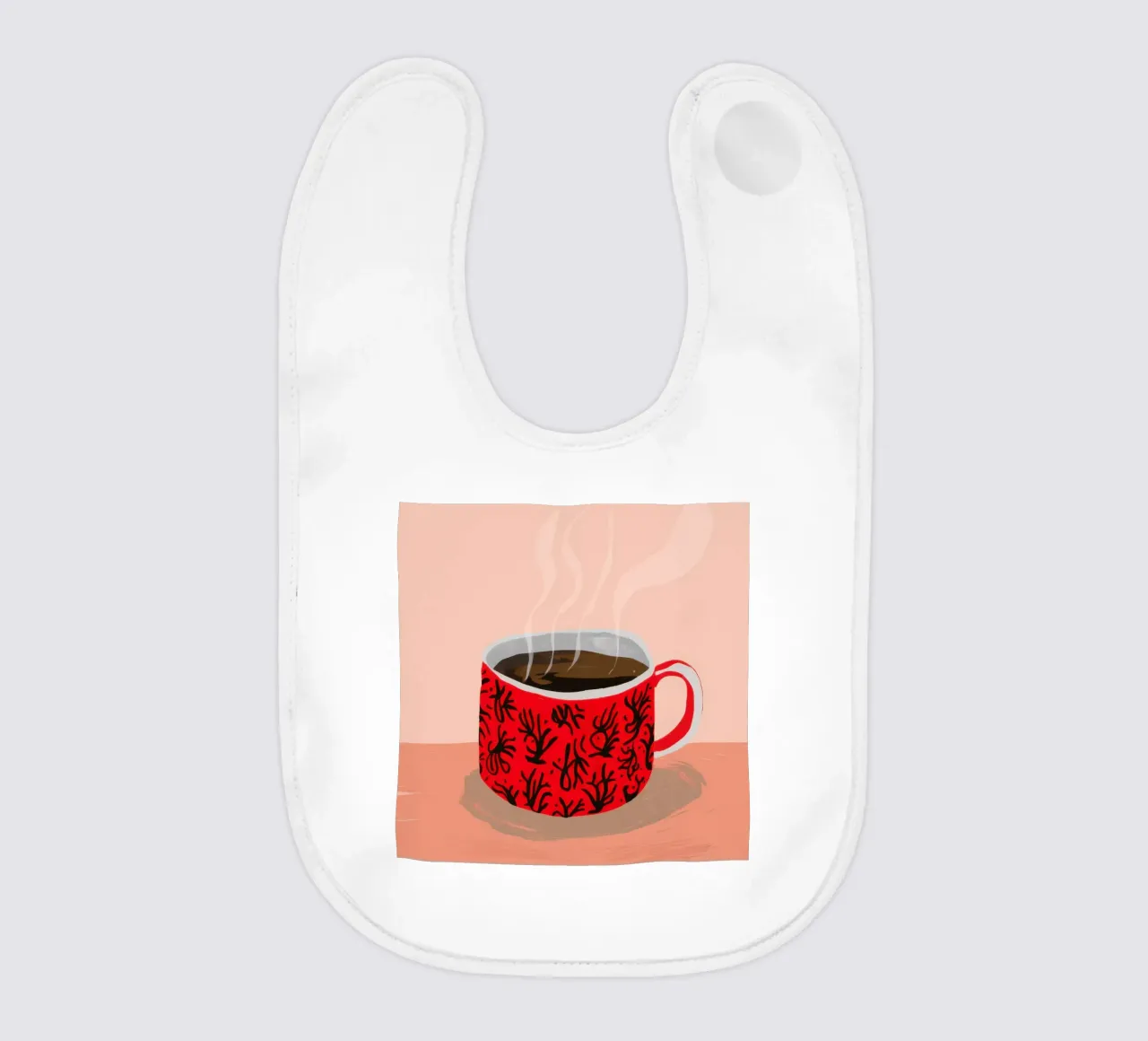 Red Patterned Mug Babylätzchen von Sun Riser