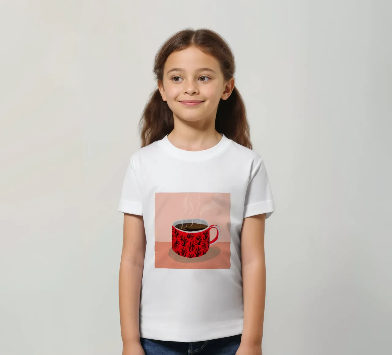 Tazza con motivo rosso t-shirt bambini da Sun Riser