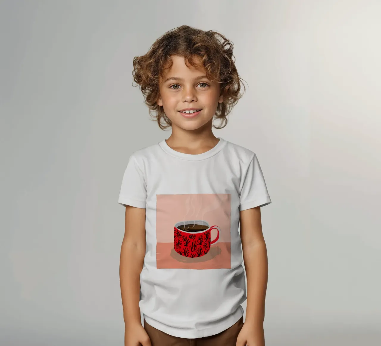 Tazza con motivo rosso t-shirt bambini da Sun Riser