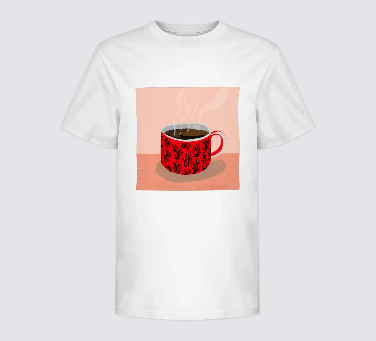 Tazza con motivo rosso t-shirt bambini da Sun Riser