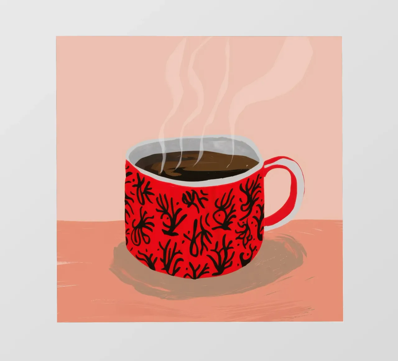 Red Patterned Mug pellicola backlit da Sun Riser