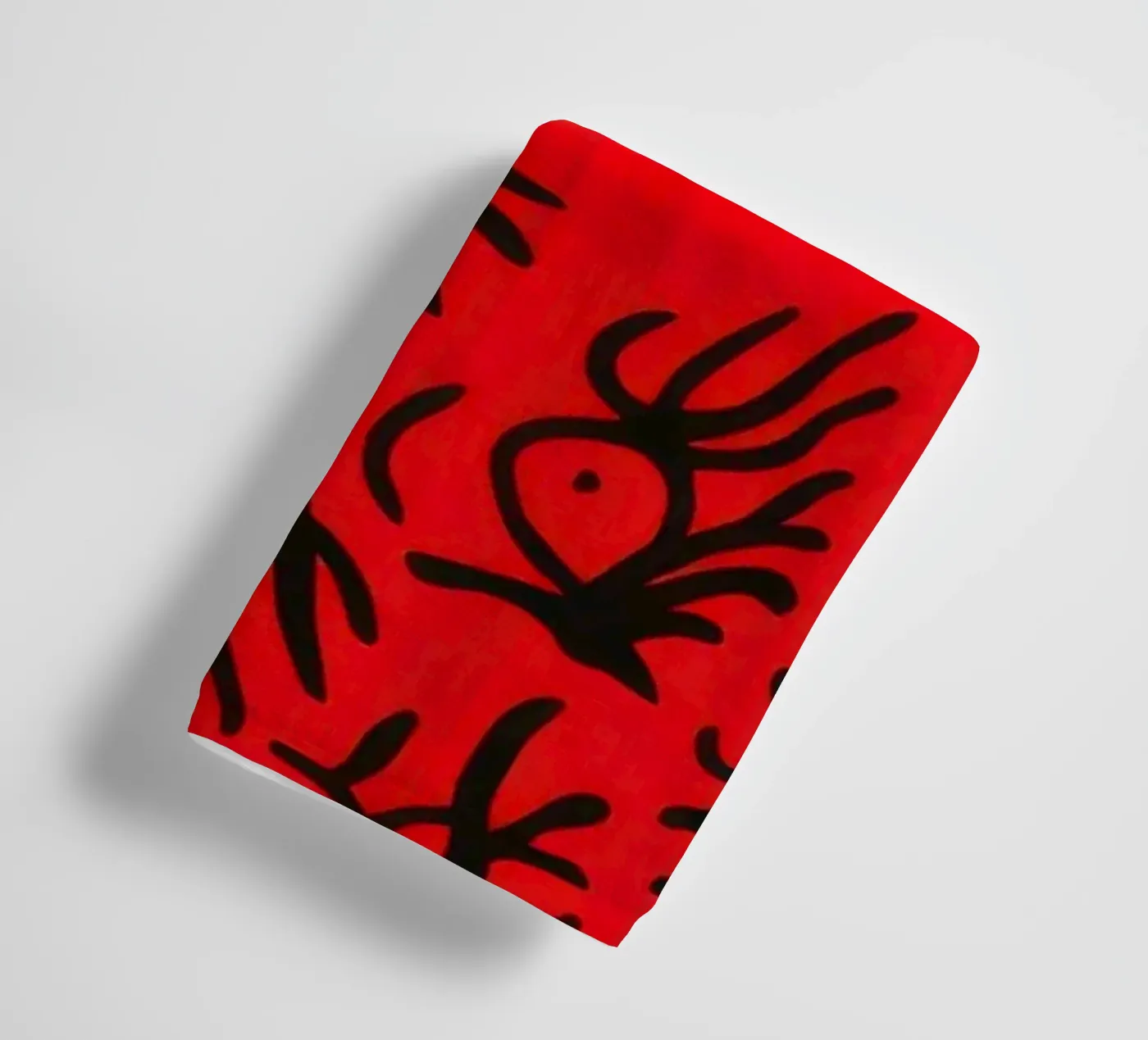 Red Patterned Mug badhanddoek van Sun Riser