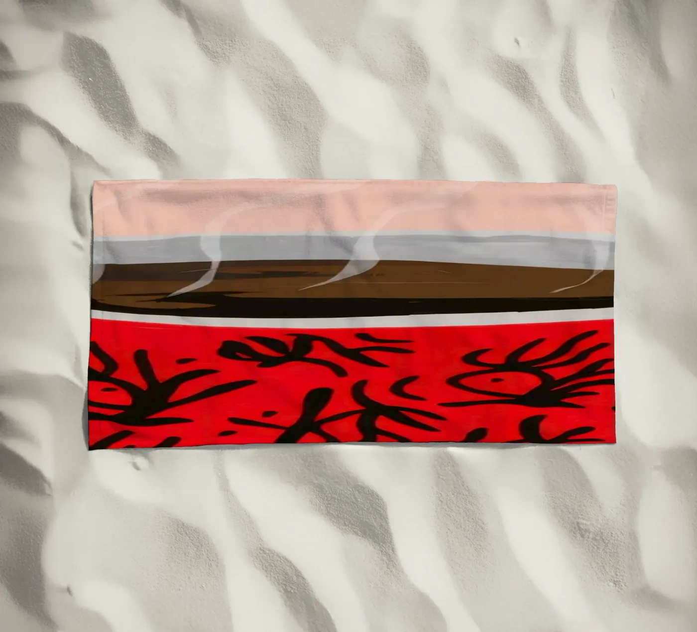 Red Patterned Mug telo mare da Sun Riser