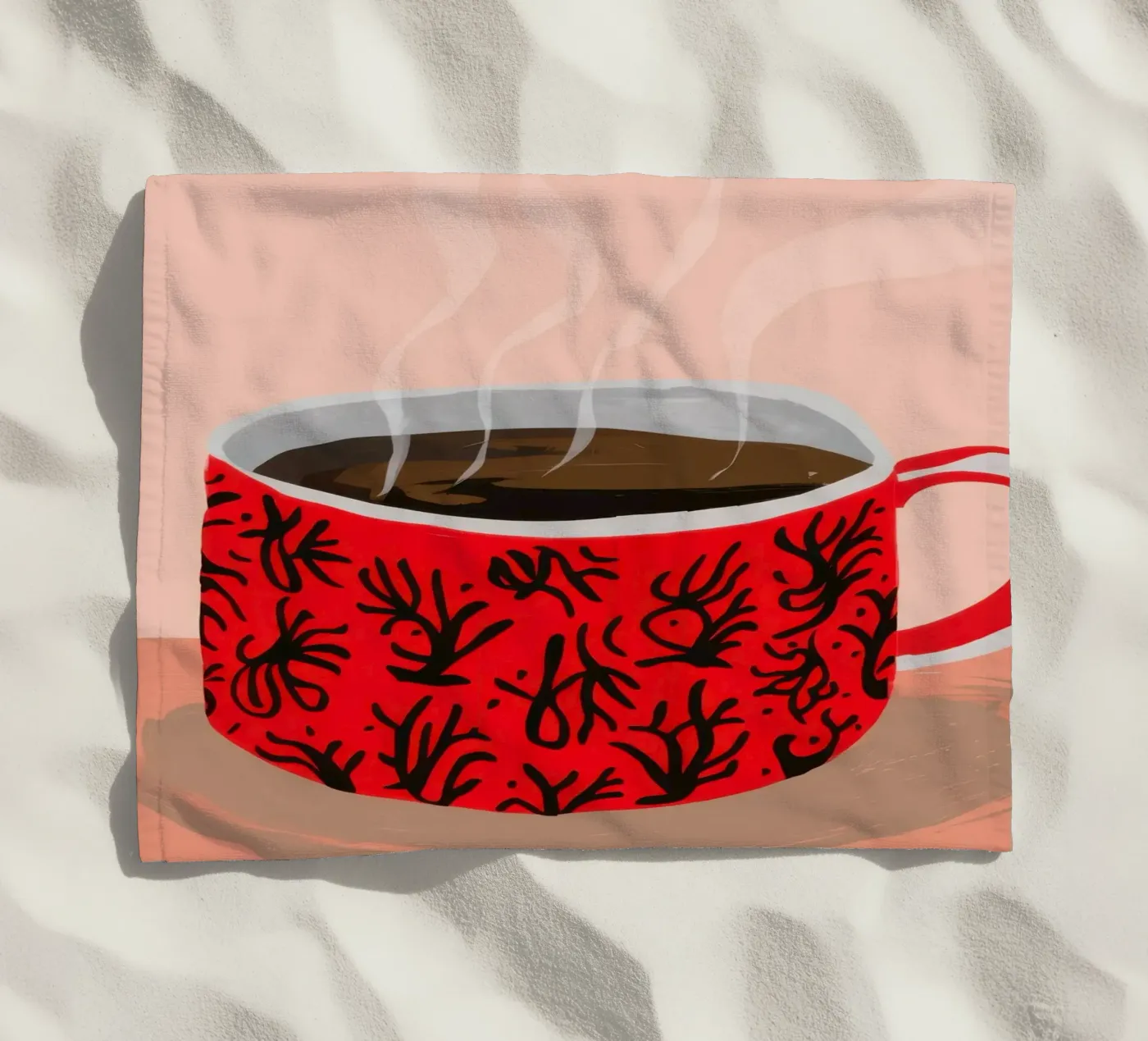 Red Patterned Mug telo mare da Sun Riser