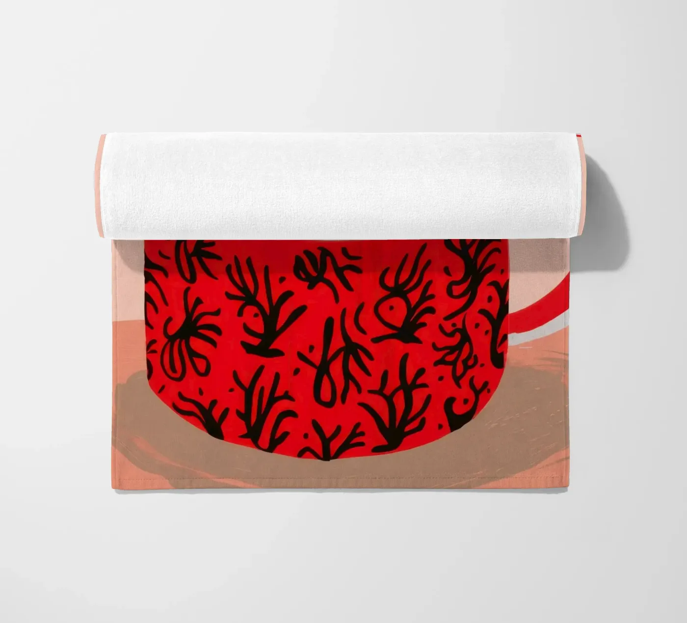 Red Patterned Mug telo mare da Sun Riser
