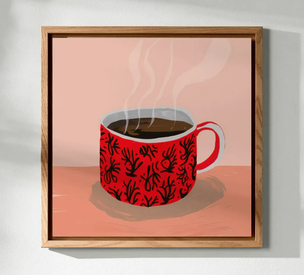 Tazza con motivo rosso pannello forex da Sun Riser