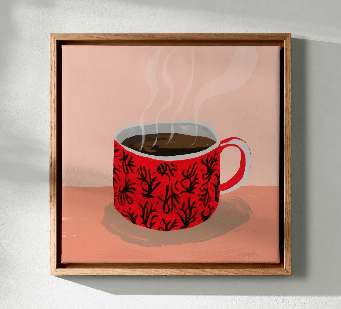 Red Patterned Mug canvas by Sun Riser