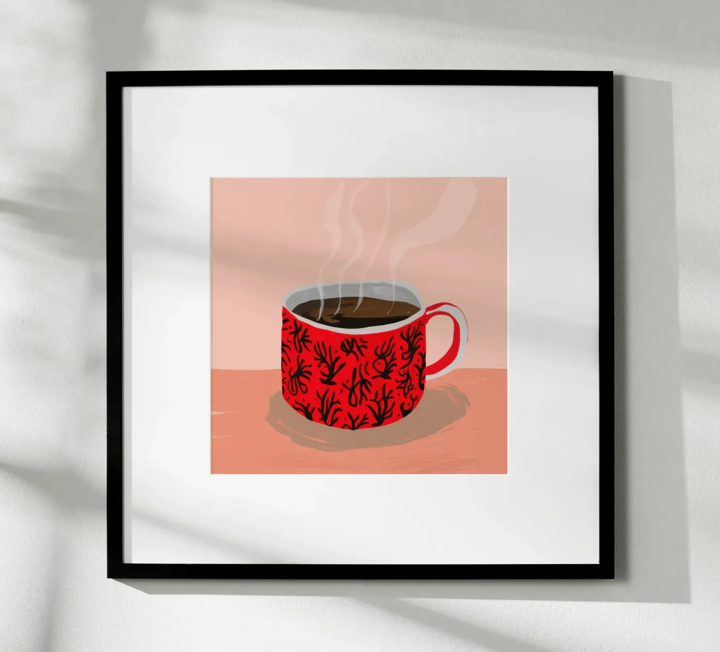 Red Patterned Mug poster by Sun Riser