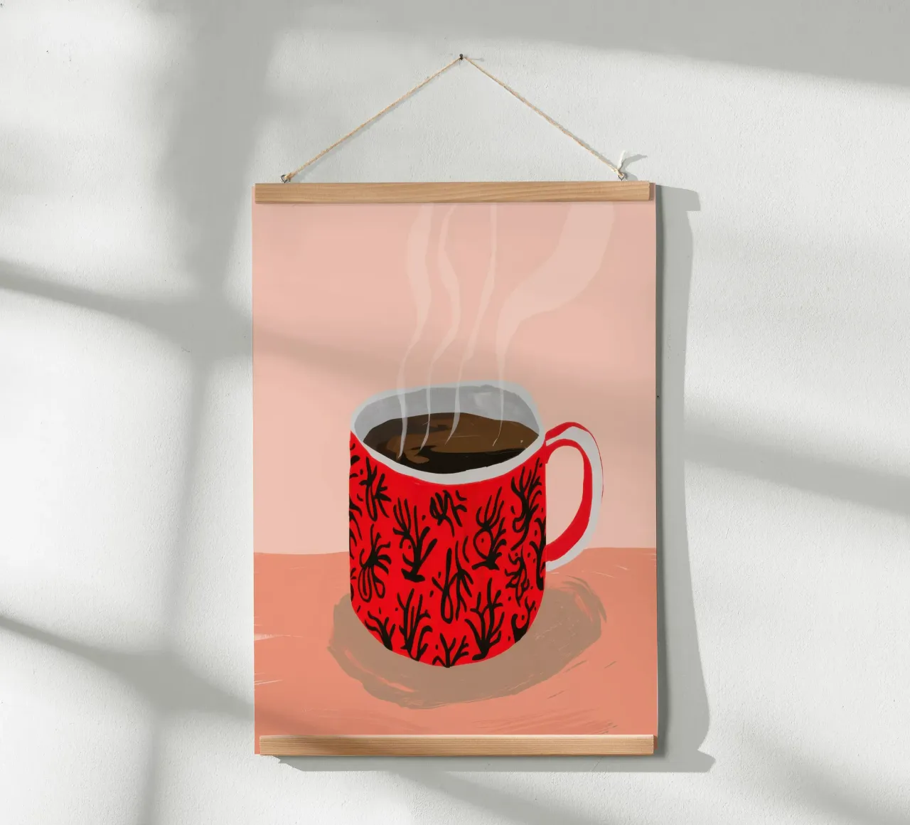 Mug à motifs rouges poster de Sun Riser