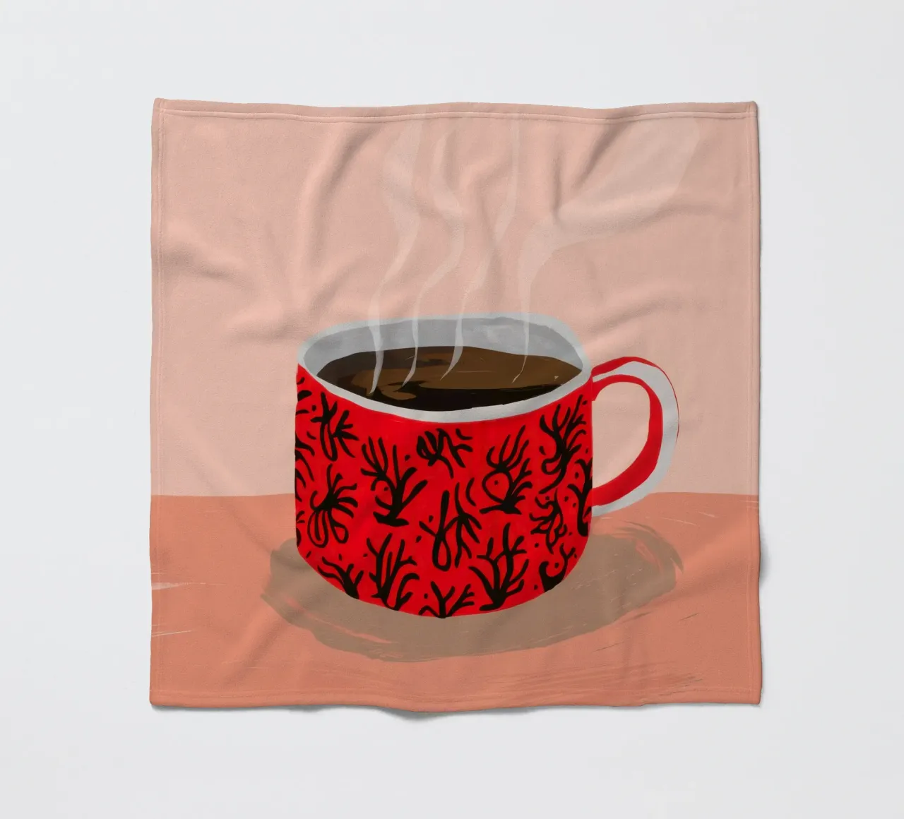 Red Patterned Mug Fleecedecke von Sun Riser