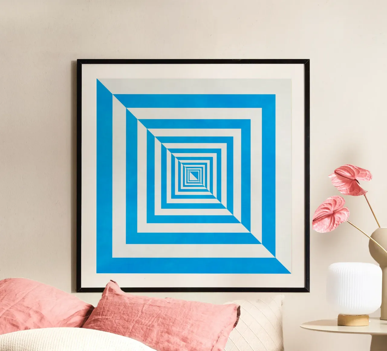 Blu morbido poster da Abstract Geo