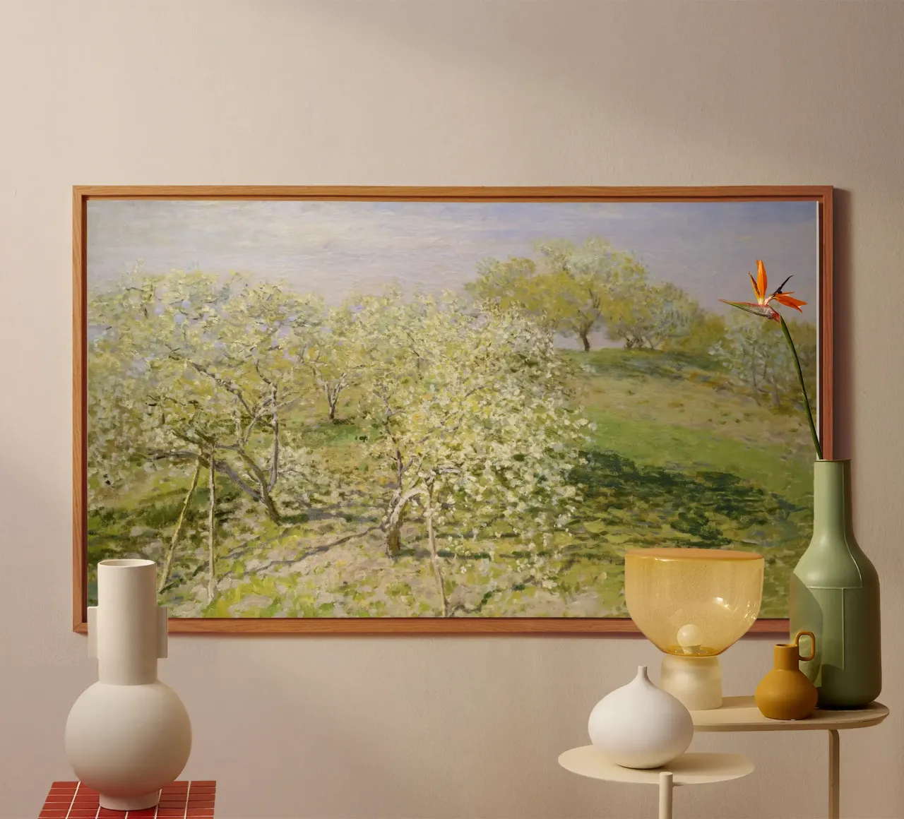 Claude Monet’s Spring (Fruit Trees in Bloom) alluminio dibond da Monet Art Prints