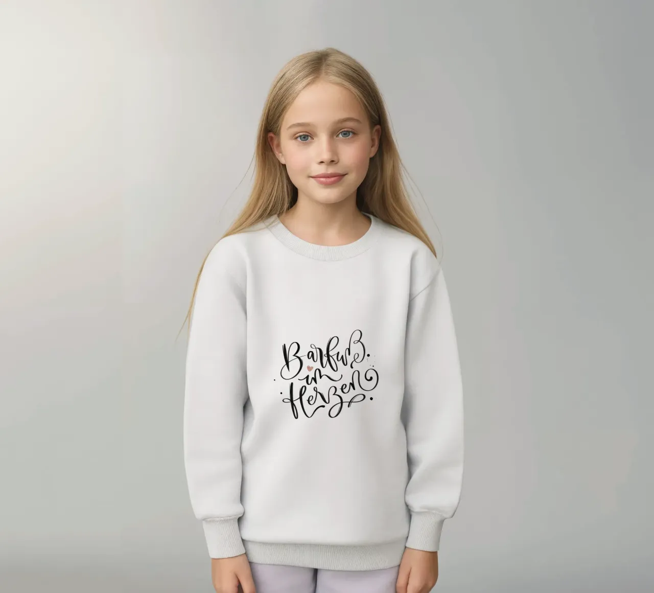 A piedi nudi nel cuore felpa bambino da CalliLetters