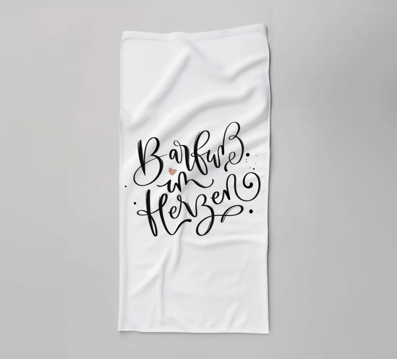 Barefoot in the heart towel by CalliLetters