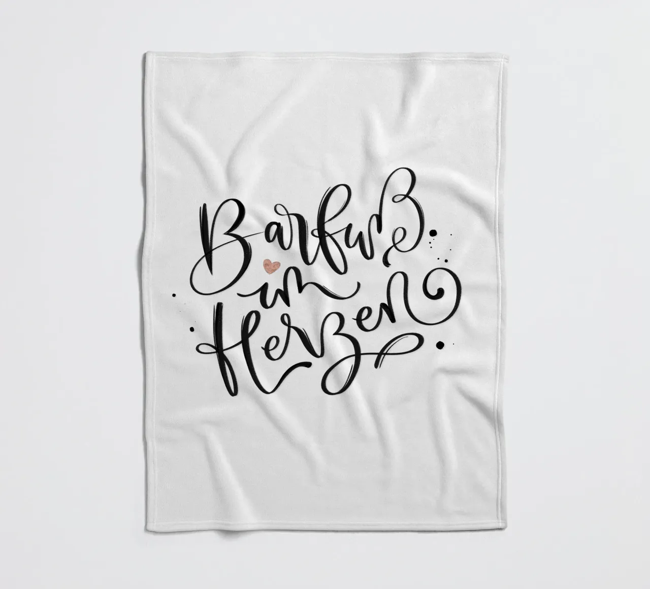 Barefoot in the heart fleece blanket by CalliLetters