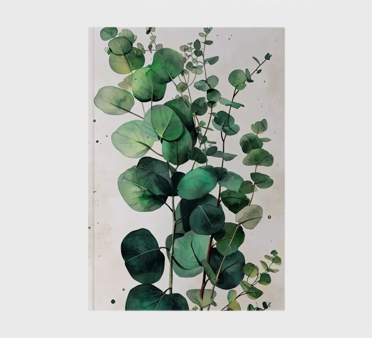 Eucalyptus leaves illustration notebook by Justyna Jaszke JBJart