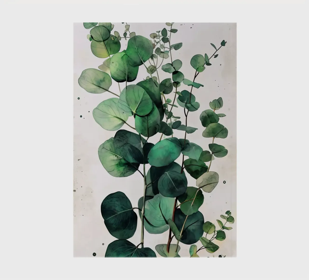 Eucalyptus leaves illustration notebook by Justyna Jaszke JBJart