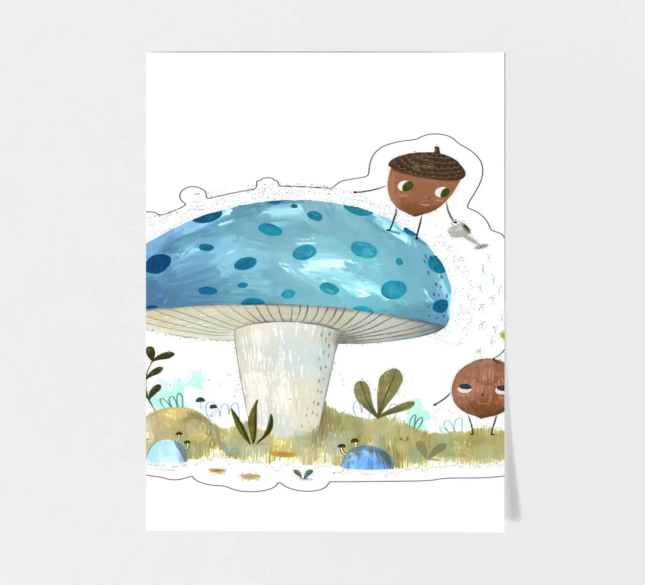 Judith Loske - Kleine Eicheln sticker sheet by The Artcircle