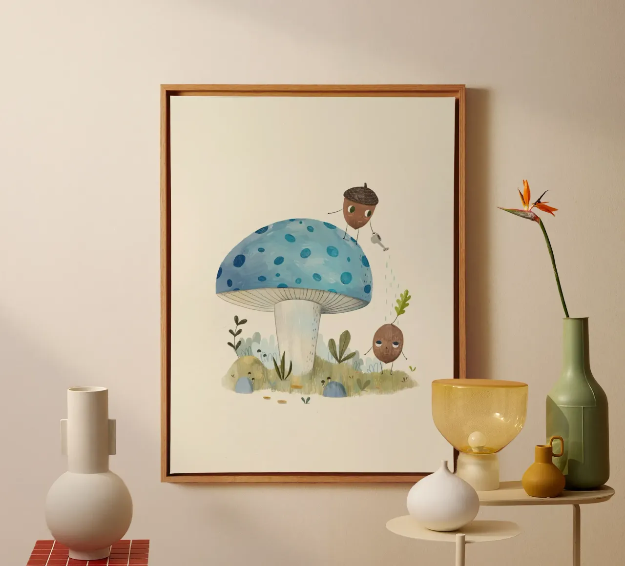 Judith Loske - Kleine Eicheln tela con Cornice a cassetta da The Artcircle