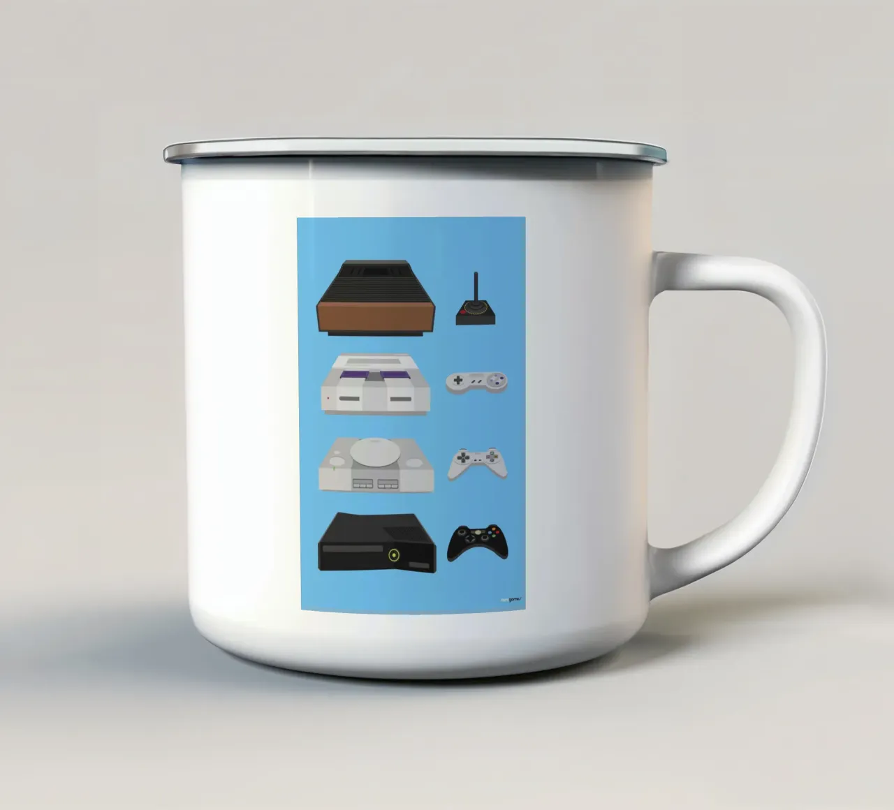 Videogiochi tazza in smalto da Rafa Gomes