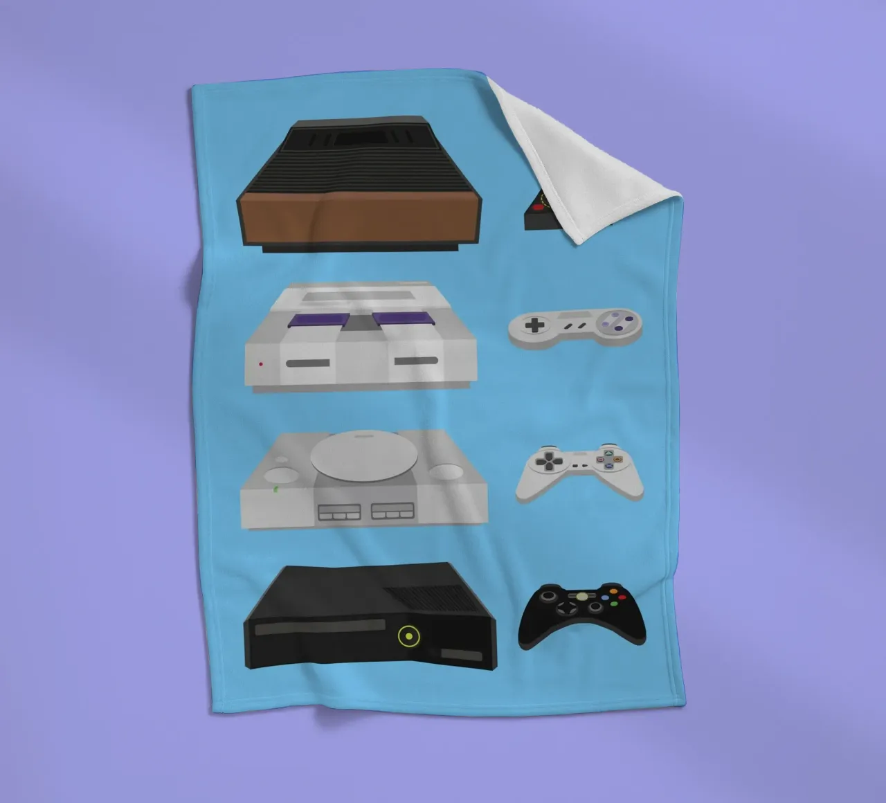 Video Games fleece blanket by Rafa Gomes