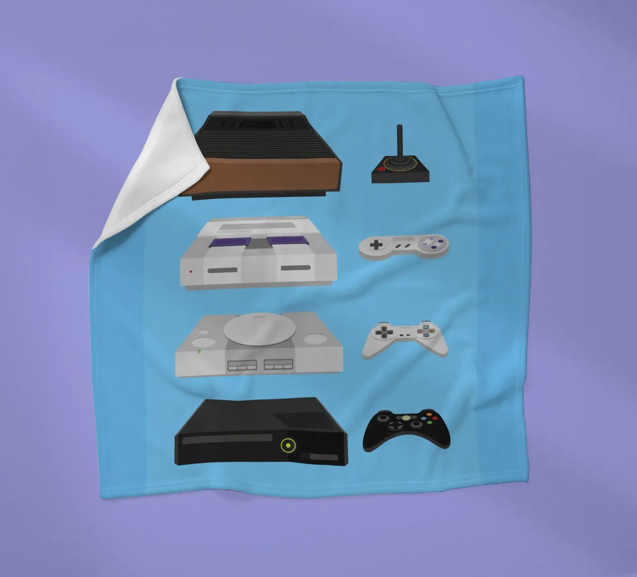 Video Games fleece blanket by Rafa Gomes