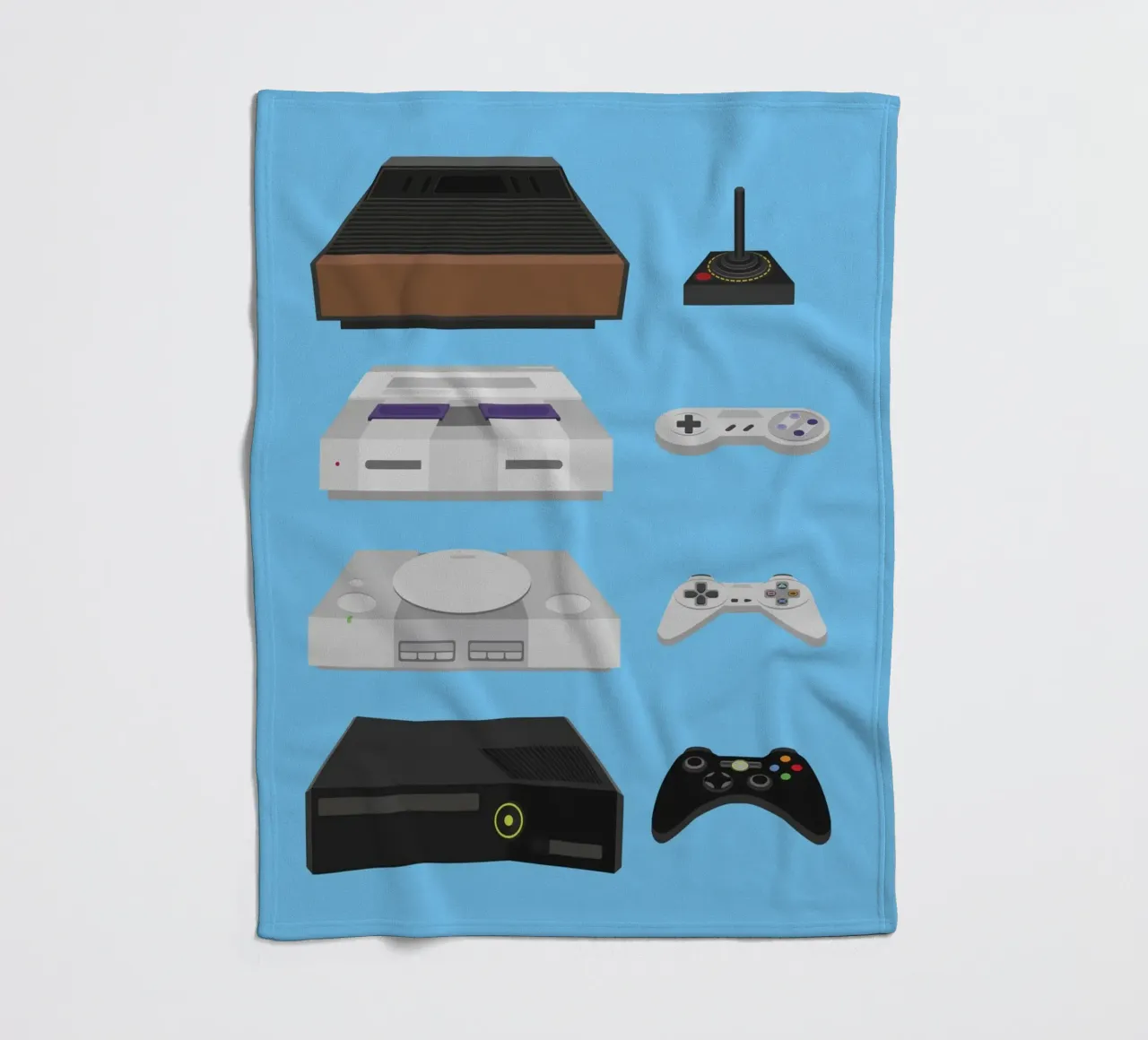 Video Games fleece blanket by Rafa Gomes
