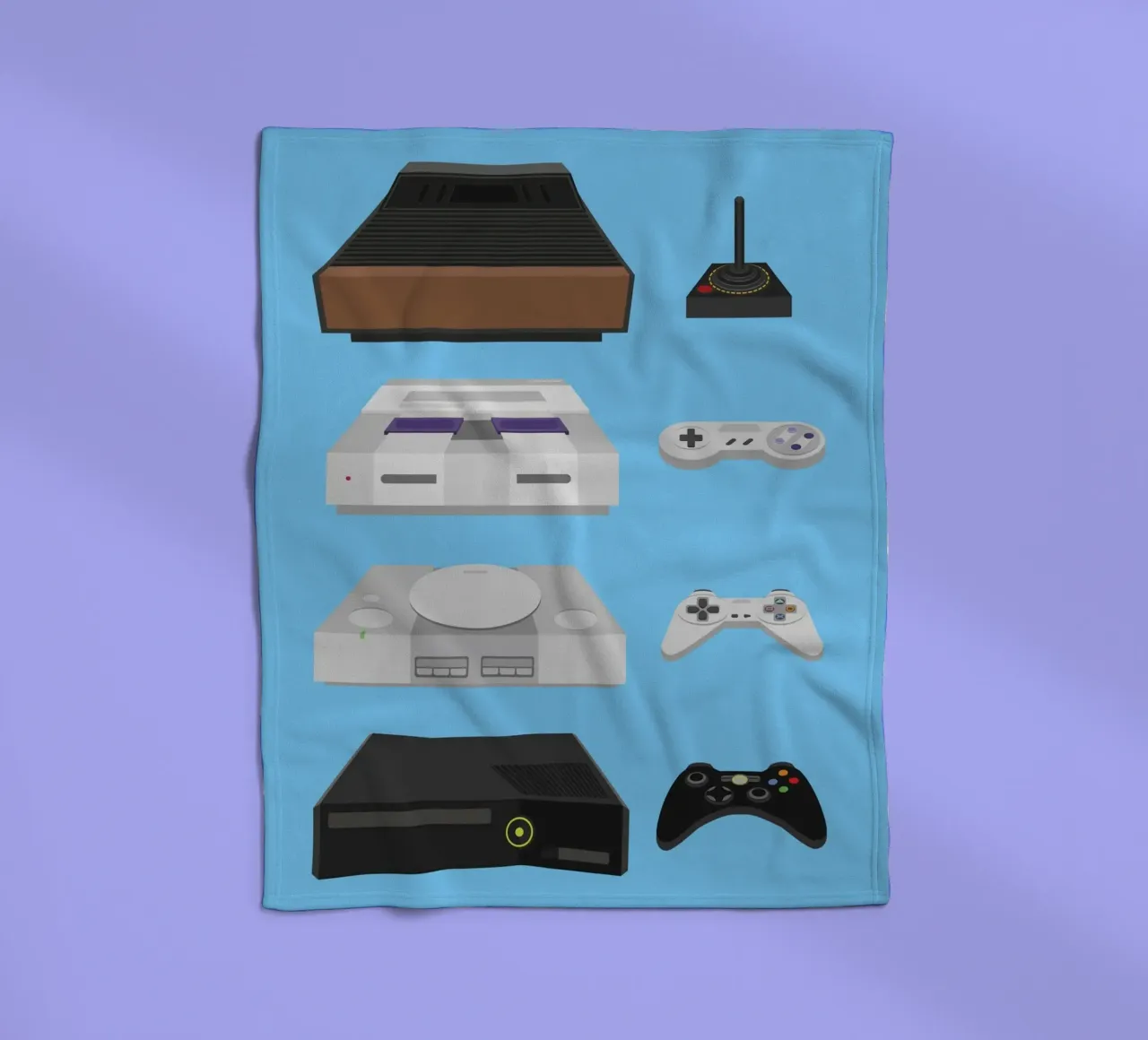 Video Games fleece blanket by Rafa Gomes