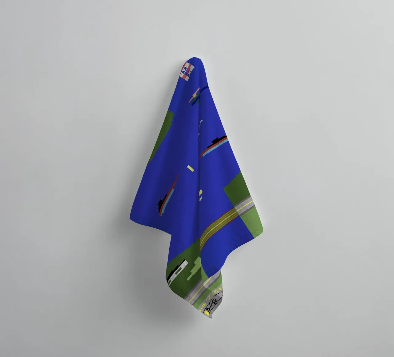 River Raid towel by Rafa Gomes