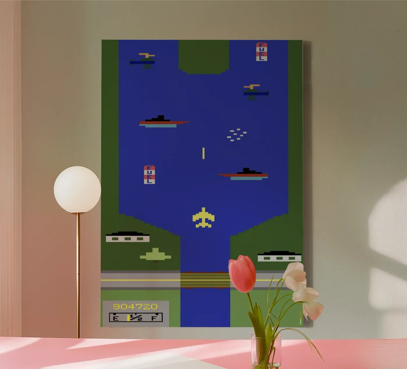 River Raid canvas by Rafa Gomes