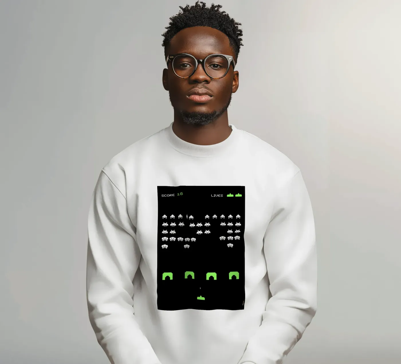 Space Invaders sweat de Rafa Gomes