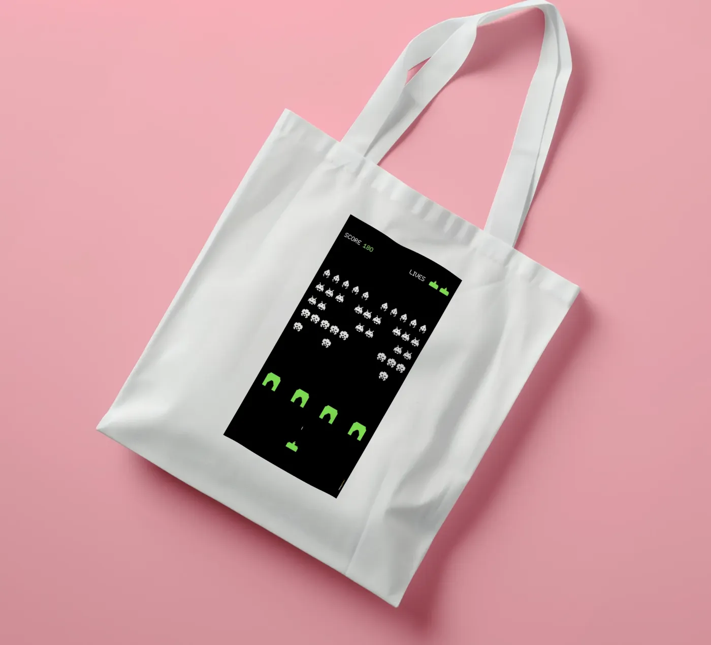 Space Invaders tote bag by Rafa Gomes