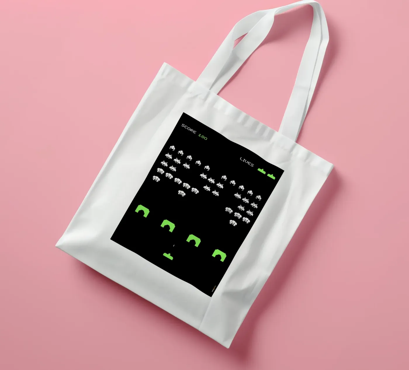 Space Invaders tote bag by Rafa Gomes