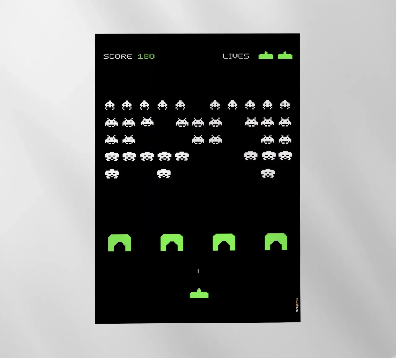 Invasori spaziali pellicola backlit da Rafa Gomes