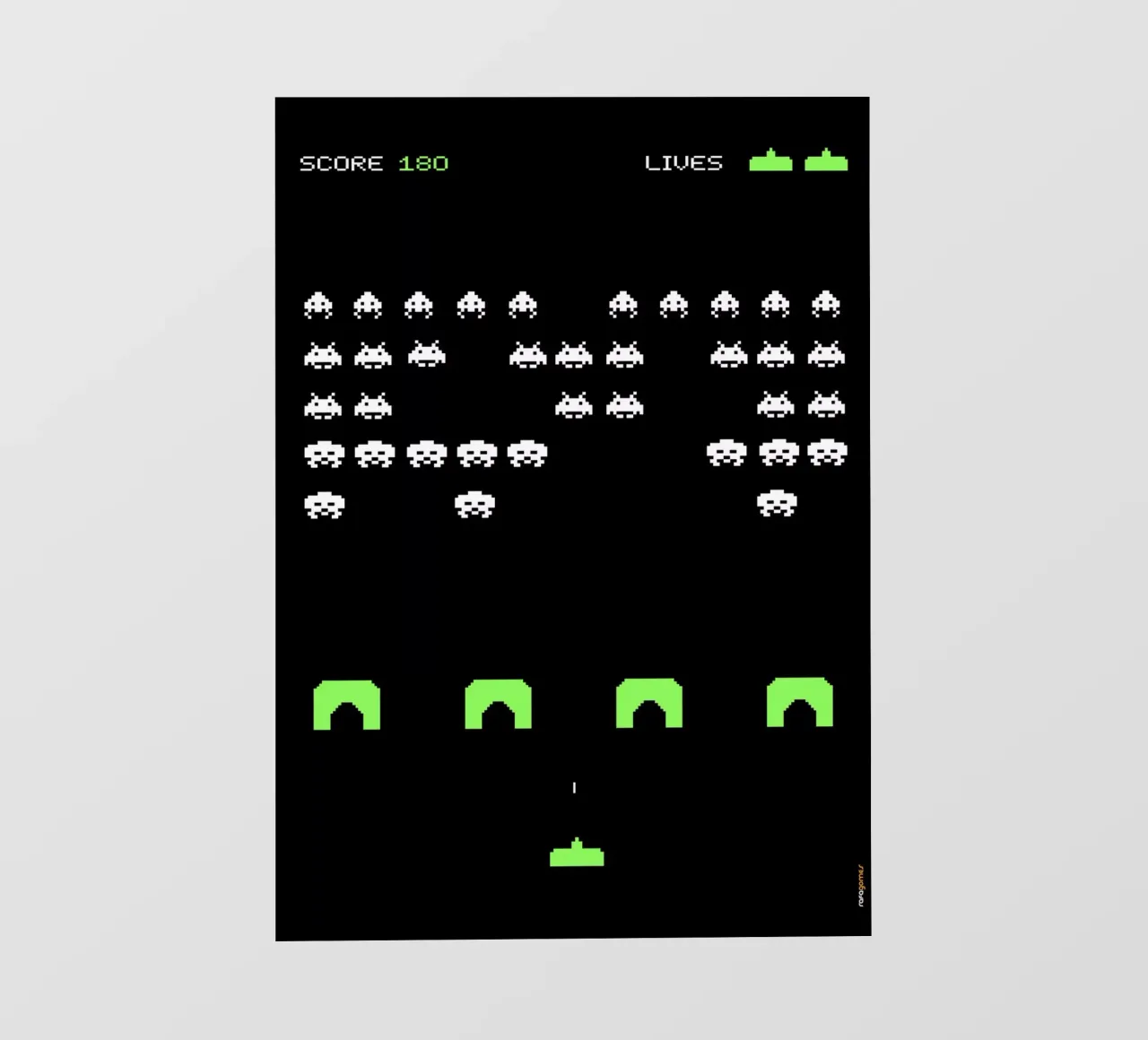 Invasori spaziali pellicola backlit da Rafa Gomes